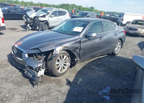 2014 Infiniti Q50 Premium из США, поврежденный, VIN JN1BV7AR3EM705555